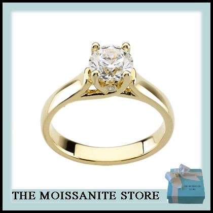 05ct Round Moissanite Woven Solitaire Ring