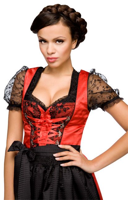 stockerpoint mididirndl 3tlg fiesta rot 60 cm passende groesse finden