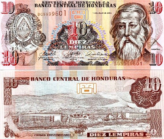 Honduras 5 Pcs Set 1 20 Lempiras 2006 UNC