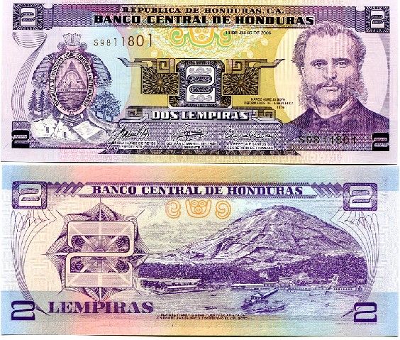 Honduras 5 Pcs Set 1 20 Lempiras 2006 UNC