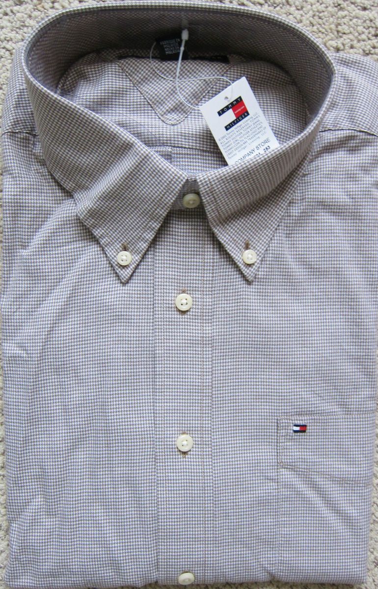 Tommy Hilfiger Beige Premium Long Sleeves Shirt Mens $59 50