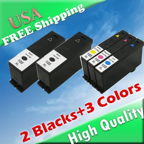 5pks for LEXMARK 100XL Prospect Pro205, Pro206, Pro207 ink Cartridge