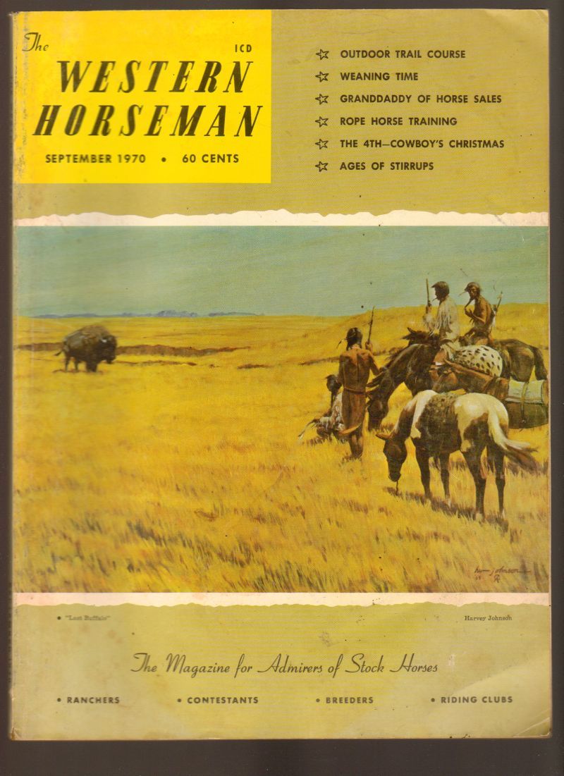 Western Horseman Magazine September 1970 for Admirers of Stock Horses