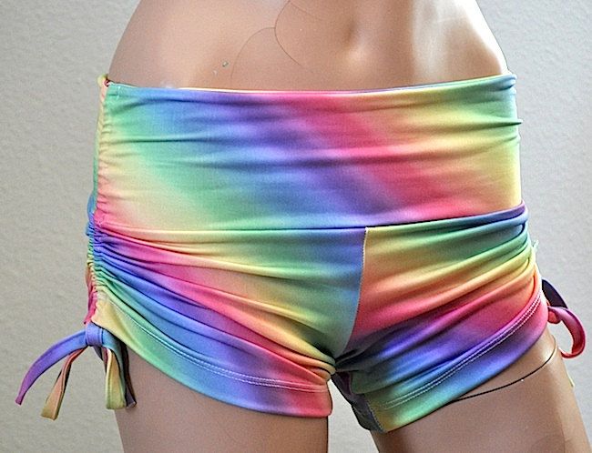 Hot Yoga Shorts Rainbow Low Rise Workout Shorts Pole Fitness Pick Your