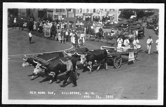 Hillsboro NH Old Home Day 1925 Event RPPC Postcard Sleeper Bros Masons