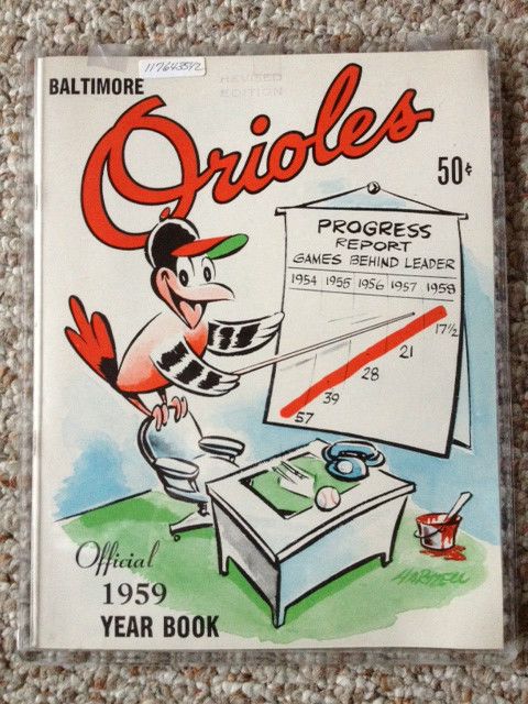   Orioles Yearbook 1959 Brooks Robinson Hoyt Wilhelm MINT CONDITION
