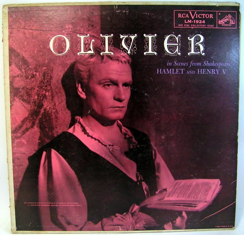 Olivier Hamlet Henry V Scenes Shakespeare RCA LM 1924