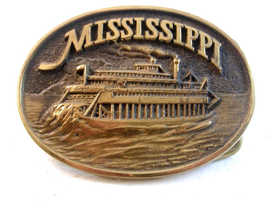 vintage 1978 heritage mint mississippi belt buckle