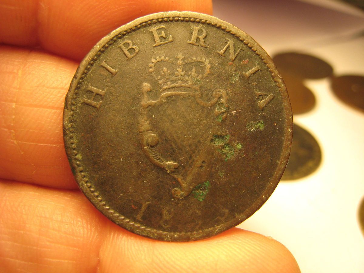 1808 Irish Colonial Hibernia Penny RARE