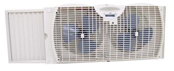 holmes hawf2021tg slim twin window fan 7 dual blade 2 speed adjustable