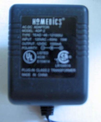 Homedics ADP 2 TEAD 48 121000U 12V Adapter Power Supply