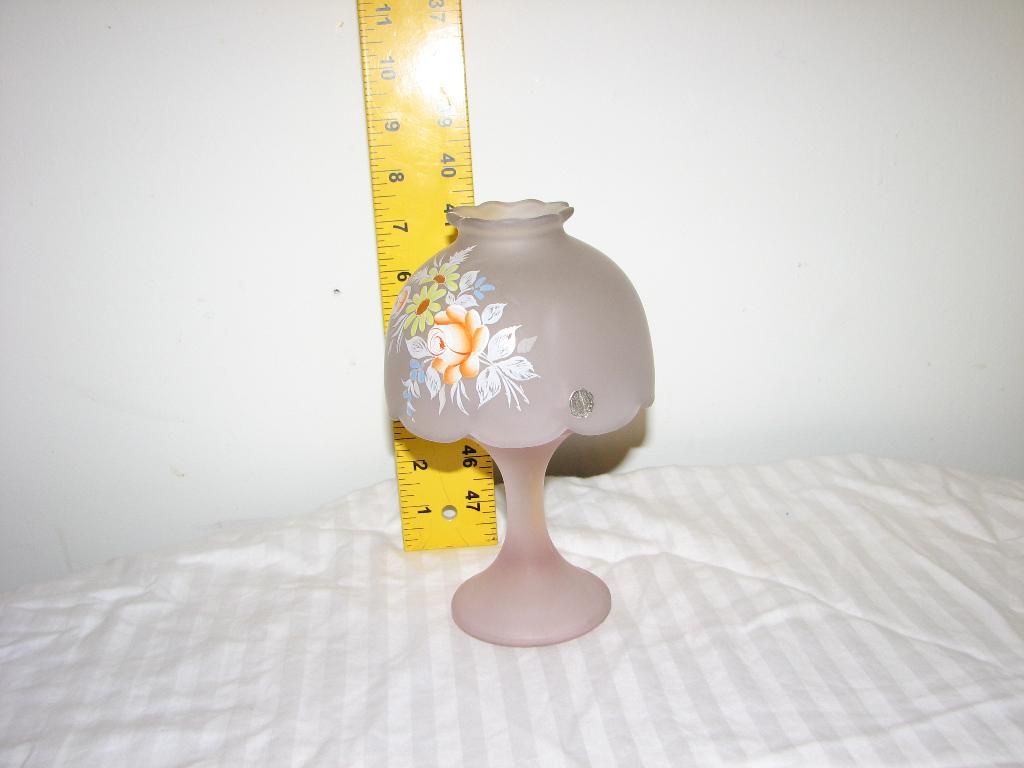 Westmoreland Glass Satin Purple Pink Fairy Lamp