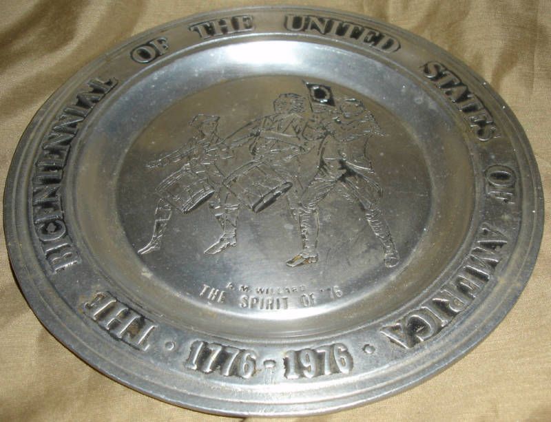 York Metalcrafters American Bicentennial Pewter Plate