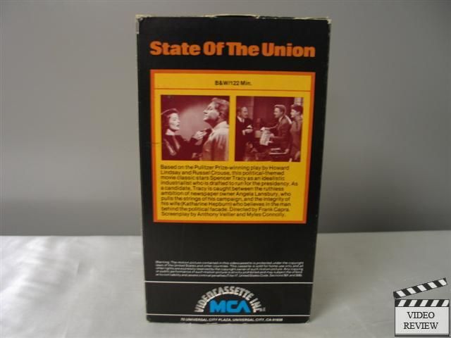 State of The Union VHS Spencer Tracy Katharine Hepburn