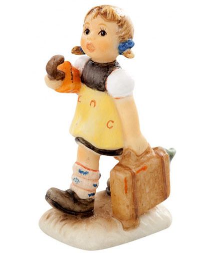 New M I HUMMEL Miniature Figurine MERRY WANDRESS Statue Figure GIRL