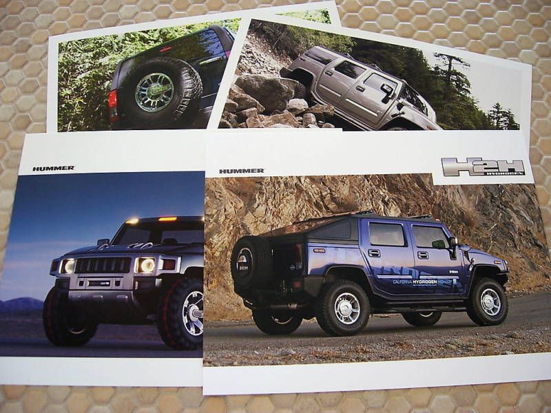 Hummer H2H H3T H2 H3 Alpha Brochure Cards x4 2004 2008