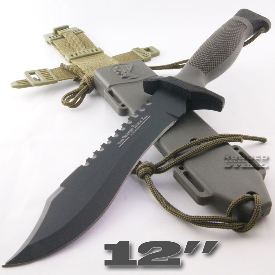 Large 12 Pro Hunting Knife Bowie Elite Forces Blade