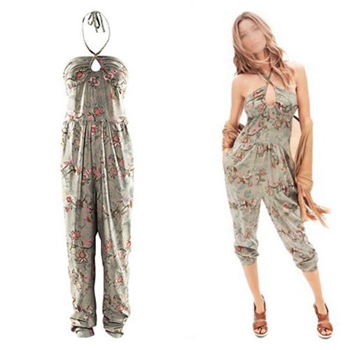 Women Sexy Boho Halter High Waist Jumper Jumpuit Romper Pantsuit HY77