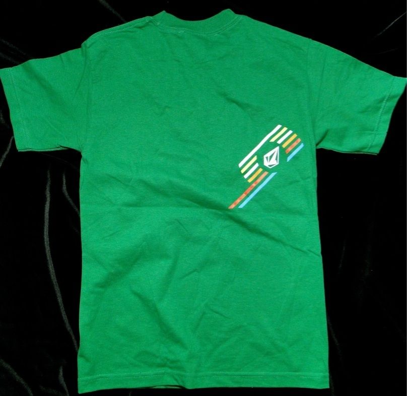 204) VOLCOM SKATEBOARD SURFING MENS GREEN T SHIRT ITS MINE LOGO