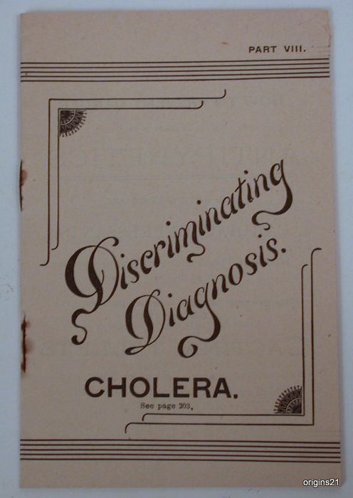  Discriminating Diagnosis CHOLERA medicine Cactina Sultan Drug Co