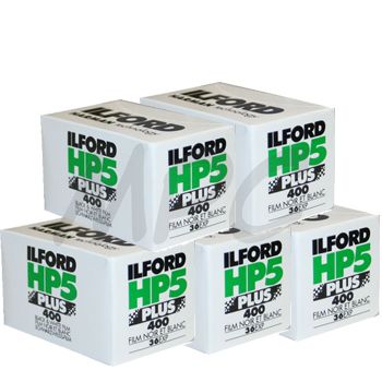 Ilford HP5 PLUS 400 36exp Black & White Negative Film (5 pack) Dated