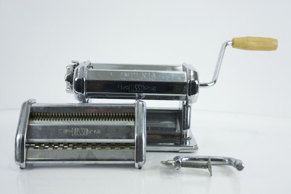 Imperia Tipo Lusso SP 150 Metal Hand Crank Pasta Maker w Manual Crank