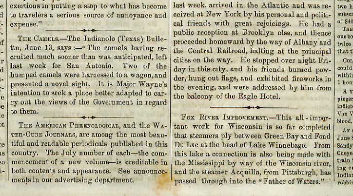  California Vigilance Lynchings Indianola Texas Camels 1856