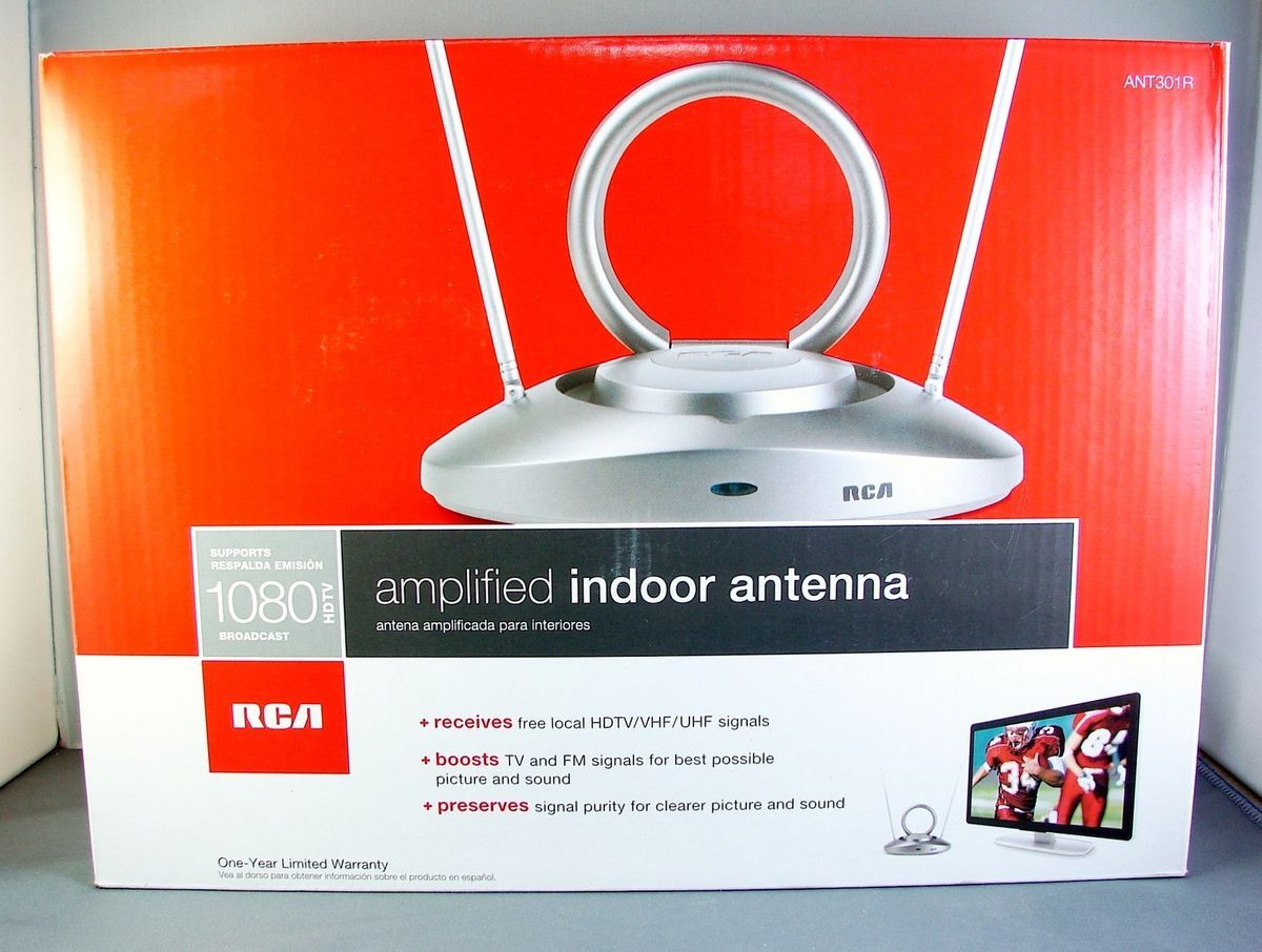 RCA ANT301R Amplified Indoor Antenna Audiovox HDTV UHF