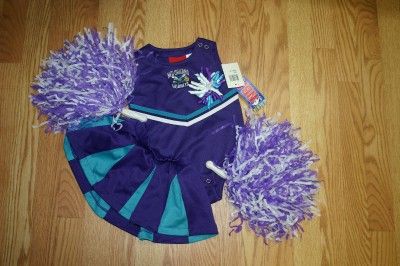 Cheerleader Costume Outfit Halloween Hornets Pom Poms Bow 18 mths