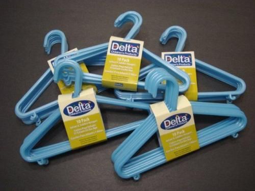 100 Clothes Hangers Blue Baby Infant Toddler Children Child Kid Lot