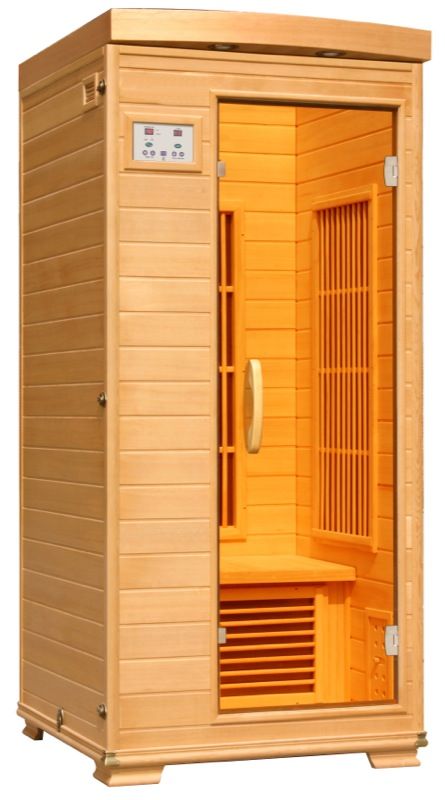 Infrared One Person Sauna Energize Solo Series with 4 Carbon Heaters