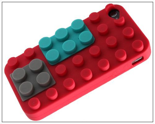 New Building Block Soft Silicone Back Cover Case F iPhone 4 4S at T