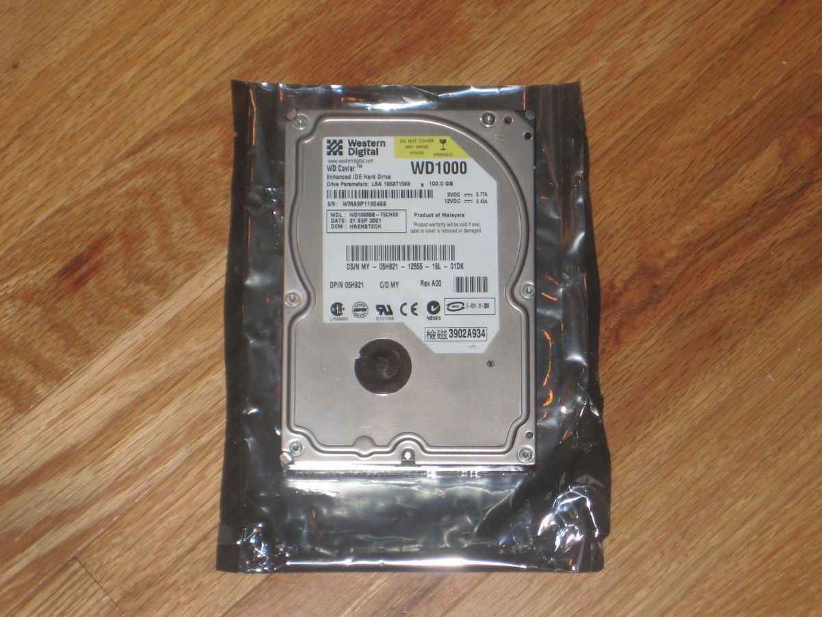 Western Digital Caviar 100GB Internal PATA IDE WD1000BB Hard Drive