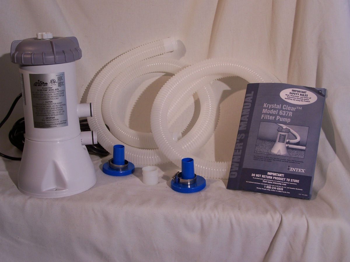 Intex 637R Pool Pump Skimmer Vacuum Kit and Head Plus Filters