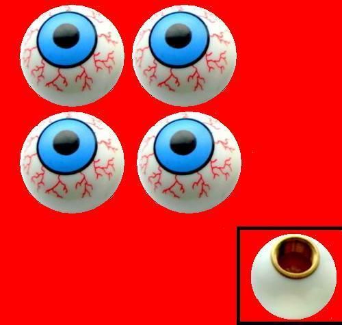 New RARE Eyeball Tire Tyre Valve Caps Set of 4 Nice to Use with Skulls