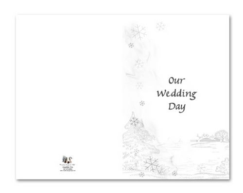 10 Silver Snow Winter Wonderland Event Wedding Programs