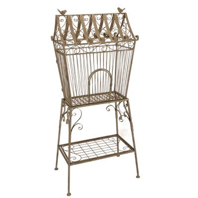 New Wrought Iron Bird Cage w Stand 86889