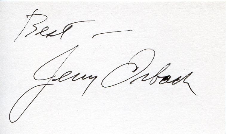 Jerry Orbach of Law Order Autograph