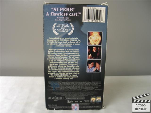 The School of Flesh VHS Isabelle Huppert, Vincent Martinez; FRE w/ ENG