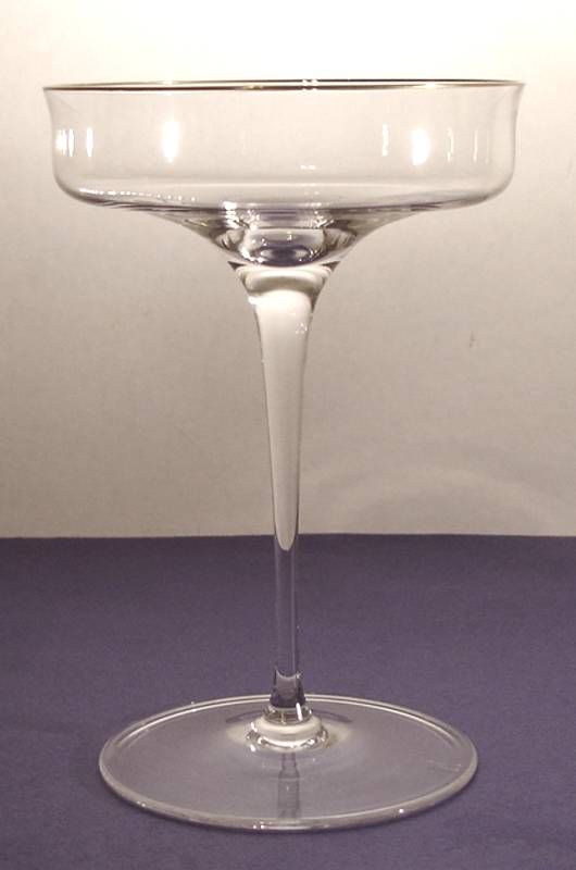 Coquet Catherine Clear Champagne Saucer Gold New