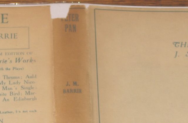 RARE J.M. Barrie PETER PAN THE PLAY 1928 UK 1st Edition/1st Printing