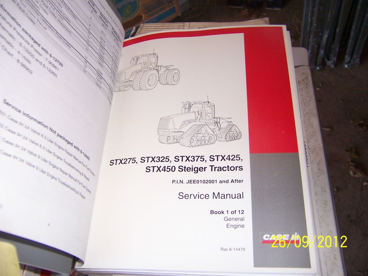 STX Series Steiger Tractor Service Manual Pin JEE0102001 and After