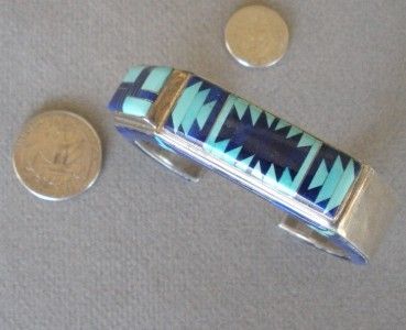 Navajo artist Jacksons lapis and turquoise + bracelet cuff 78 gr