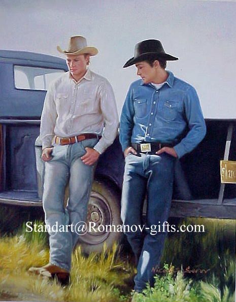 Oil Painting Brokeback Montain JAKE GYLLENHAAL ,signed Nicolas Serov