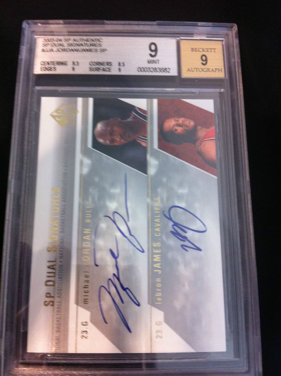 Lebron James & Michael Jordan 2003 04 SP Authentic Dual Signatures