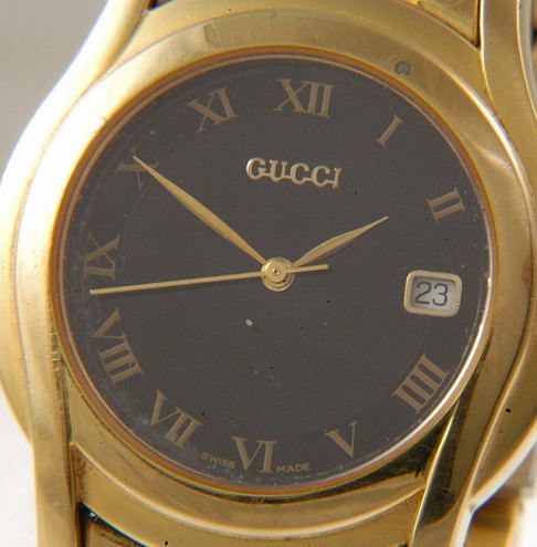 Genuine Gucci 5400M Gold Plated Quartz Gents Watch P03
