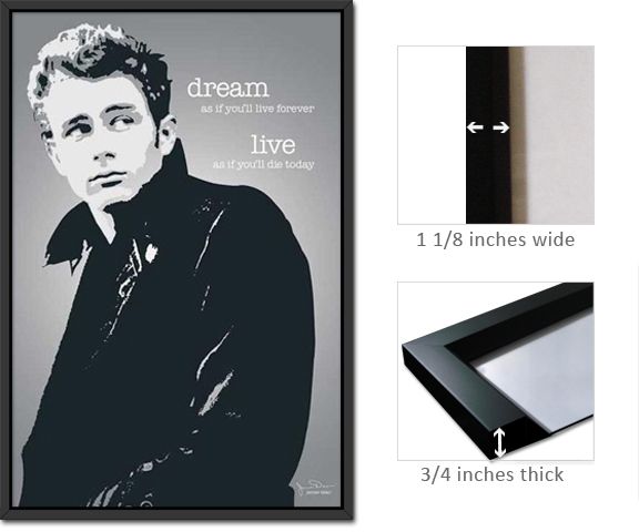 Framed James Dean Dream Quote Poster Forever FR31961