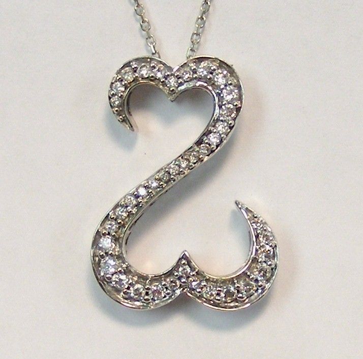  Gold Jane Seymour 50cttw Diamond Open Heart Collection Necklace