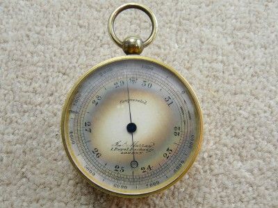 Vintage c1900 James Murray Royal Exchange London Pocket Barometer