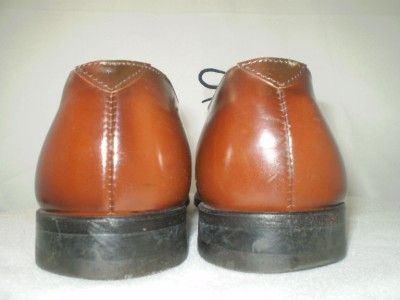 Vtg 60s Stafford Oxfords Full Leather Brown 10 B